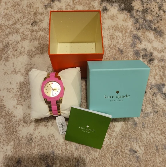 NWT Gold and Pink Watch made by Kate Spade (includes box) - Picture 1 of 6